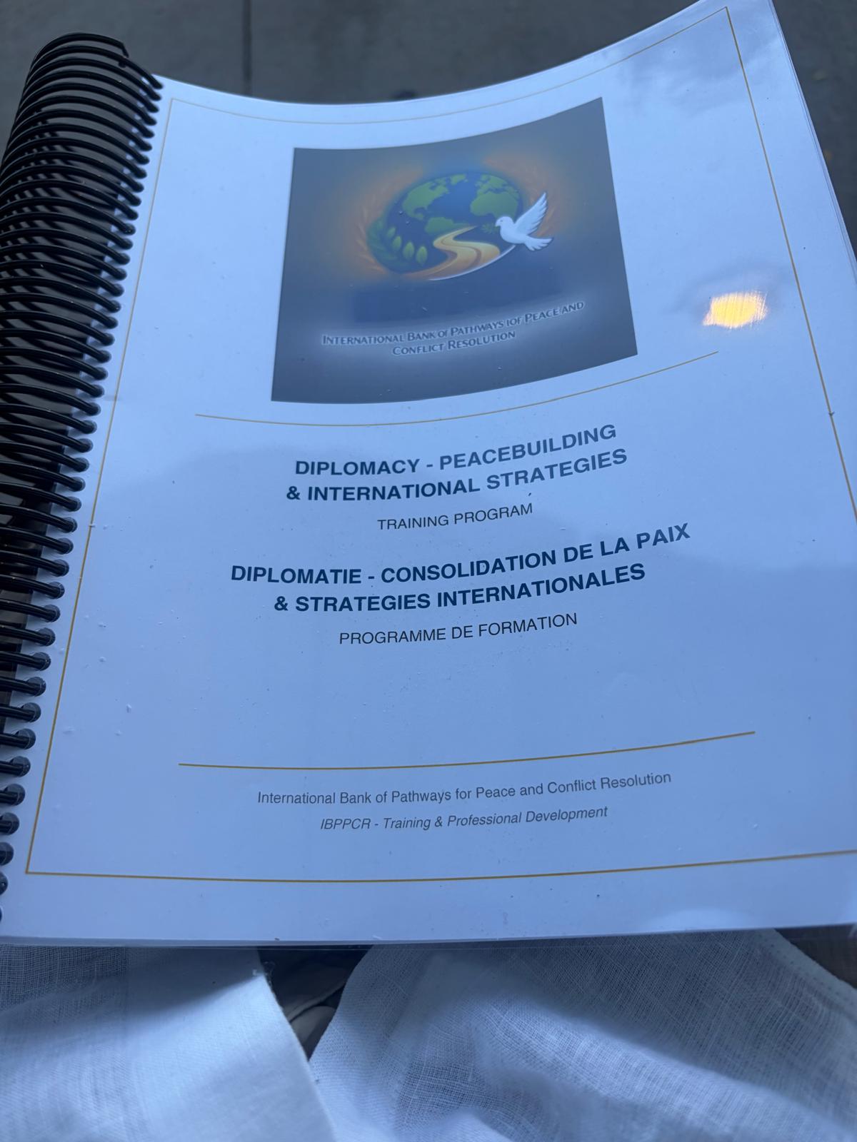 IBPPCR diplomacy, peacebuilding and international strategies training program booklet